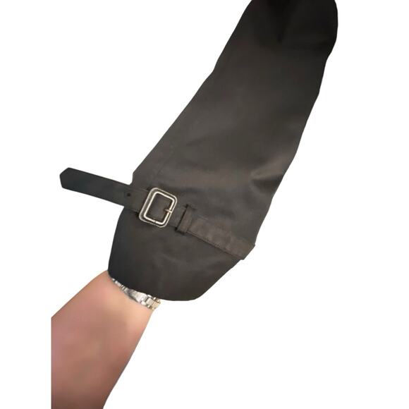 Ralph Lauren Double Breasted Trench Coat Black Removable Lining Quilted 44R VTG - Picture 12 of 16